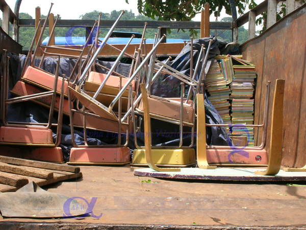 Book loading at Freetown warehouse